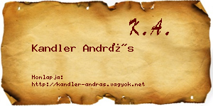 Kandler András névjegykártya